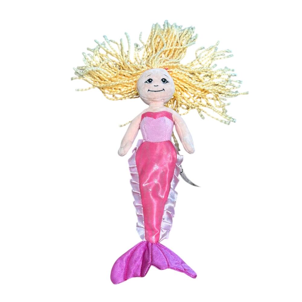 Vintage The Petting Zoo Mermaid Plush Stuffed Animal Toy 13” Pink Blonde, 1994